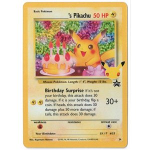 画像: 【プロモ】＿のピカチュウ　おたんじょうびピカチュウ【英語版】状態EX