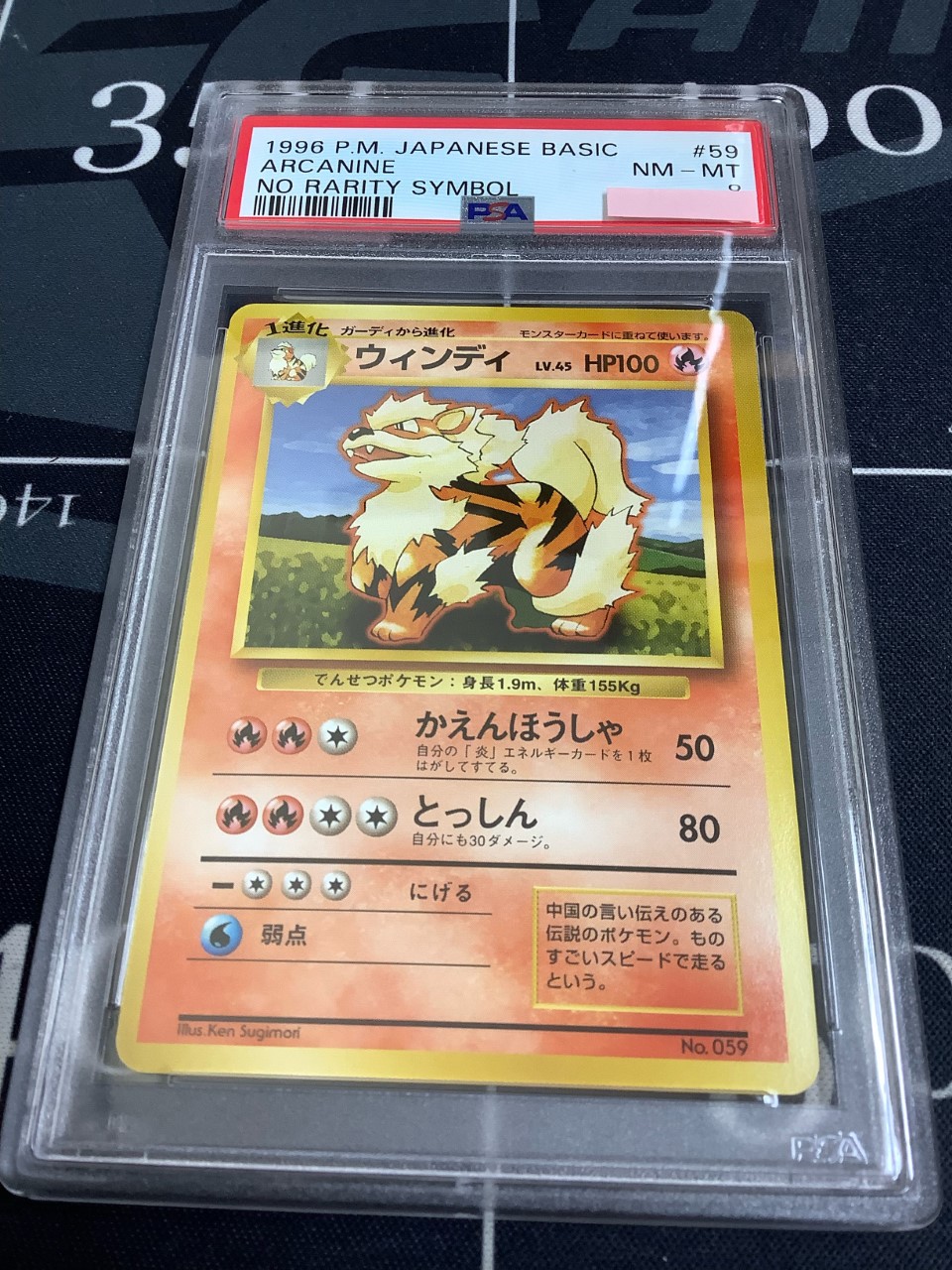 ウィンディ初版 旧裏 1996年 PSA8 ウインディ 旧裏 初版