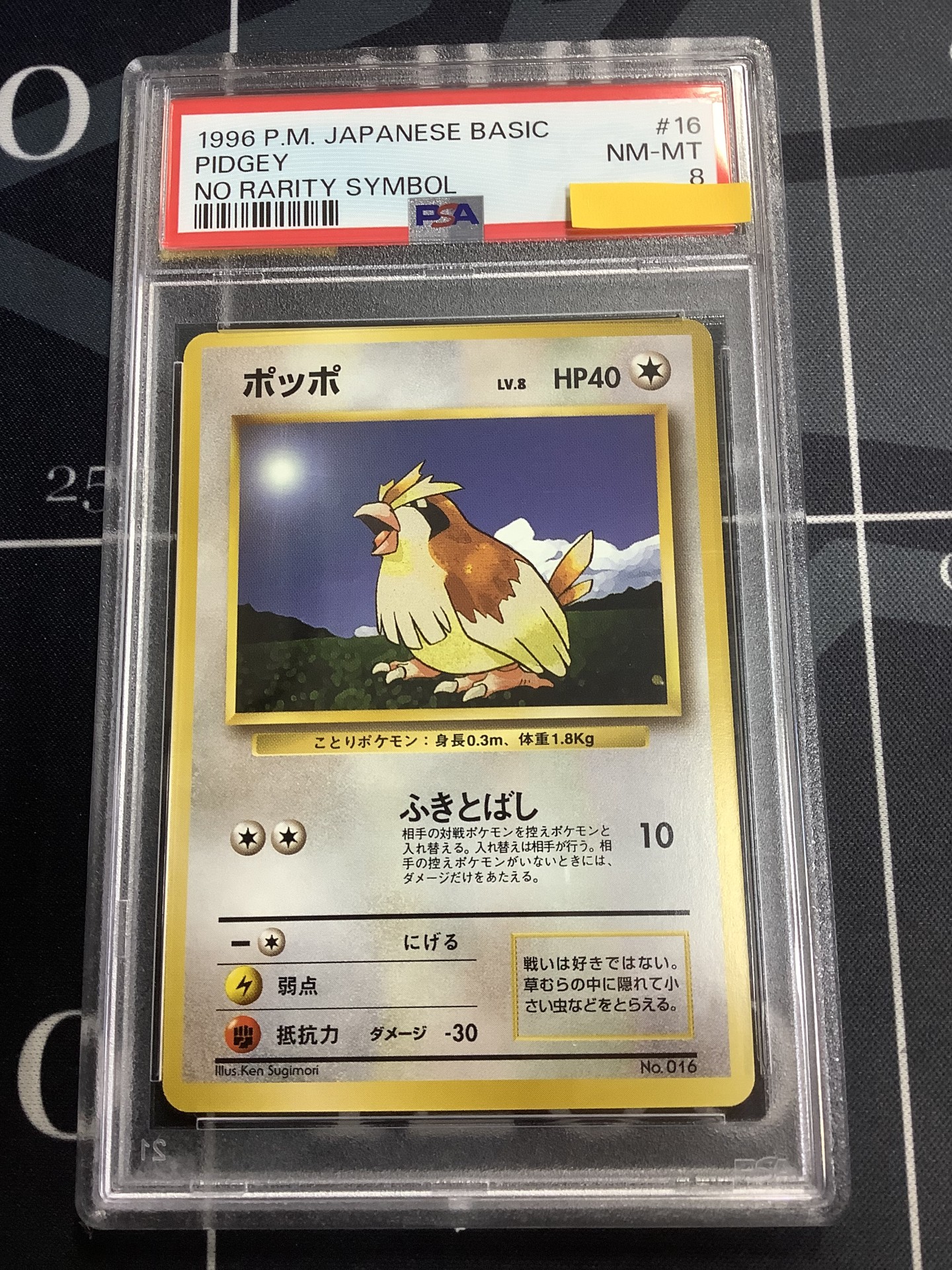 画像1: 【PSA8】ポッポ　初版　レアリティシンボルなし　第1弾 　旧裏【実物写真】